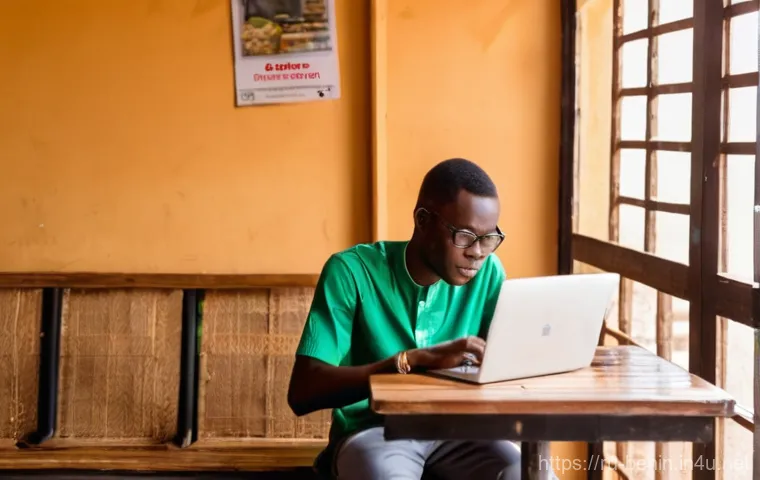 베냉의 주요 신문과 미디어 - **Prompt:** A serene scene in a vibrant Beninese village. A young woman, dressed in a colorful, mode...
